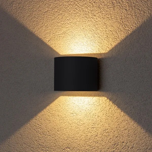 Brilagi - LED Vonkajšie nástenné svietidlo RONDO LED/6W/230V antracit IP54