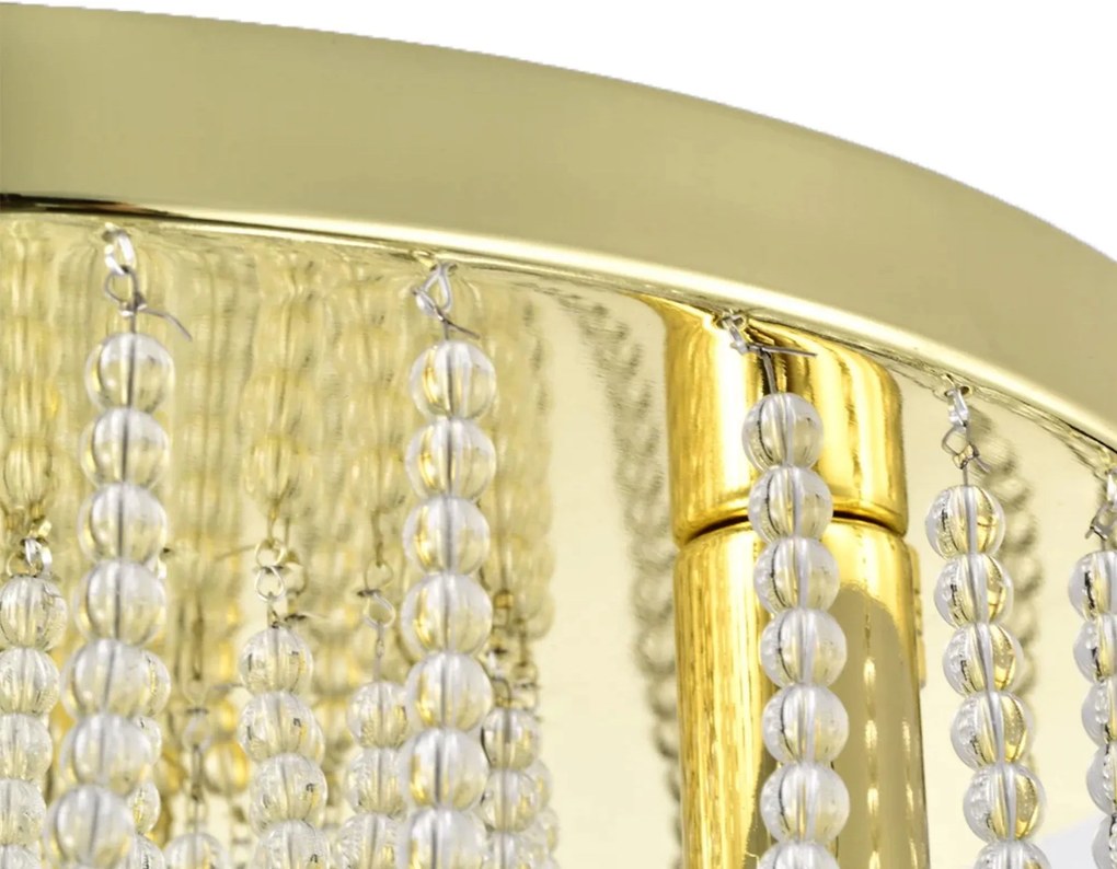 Toolight Toolight, krištáľové stropné svietidlo 3xE14, APP1625-3C, zlatá, OSW-04128