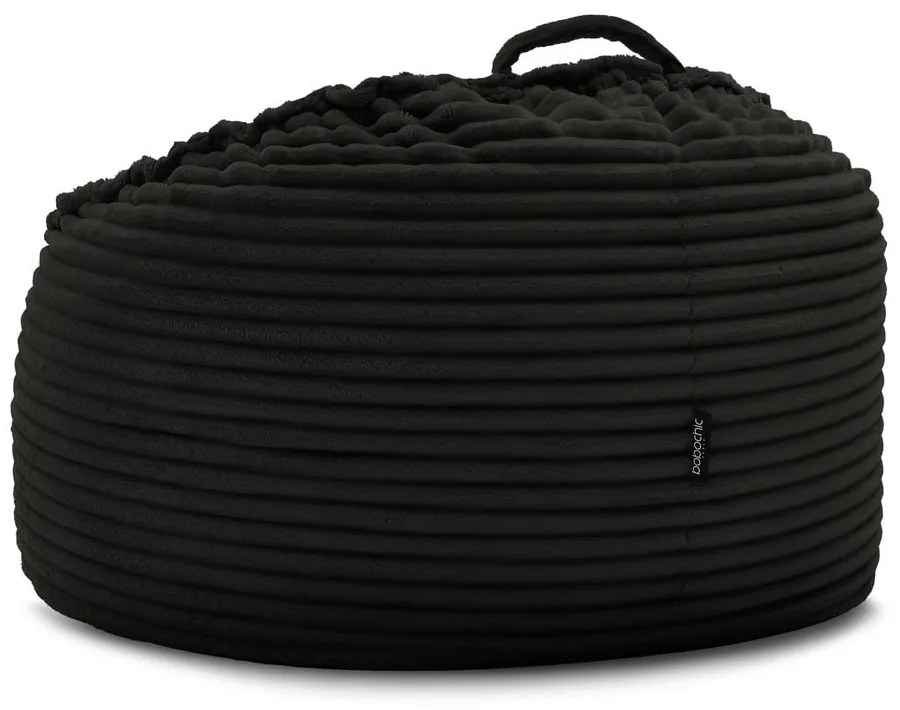 Čierny menčestrový sedací vak Socrate – Bobochic Paris