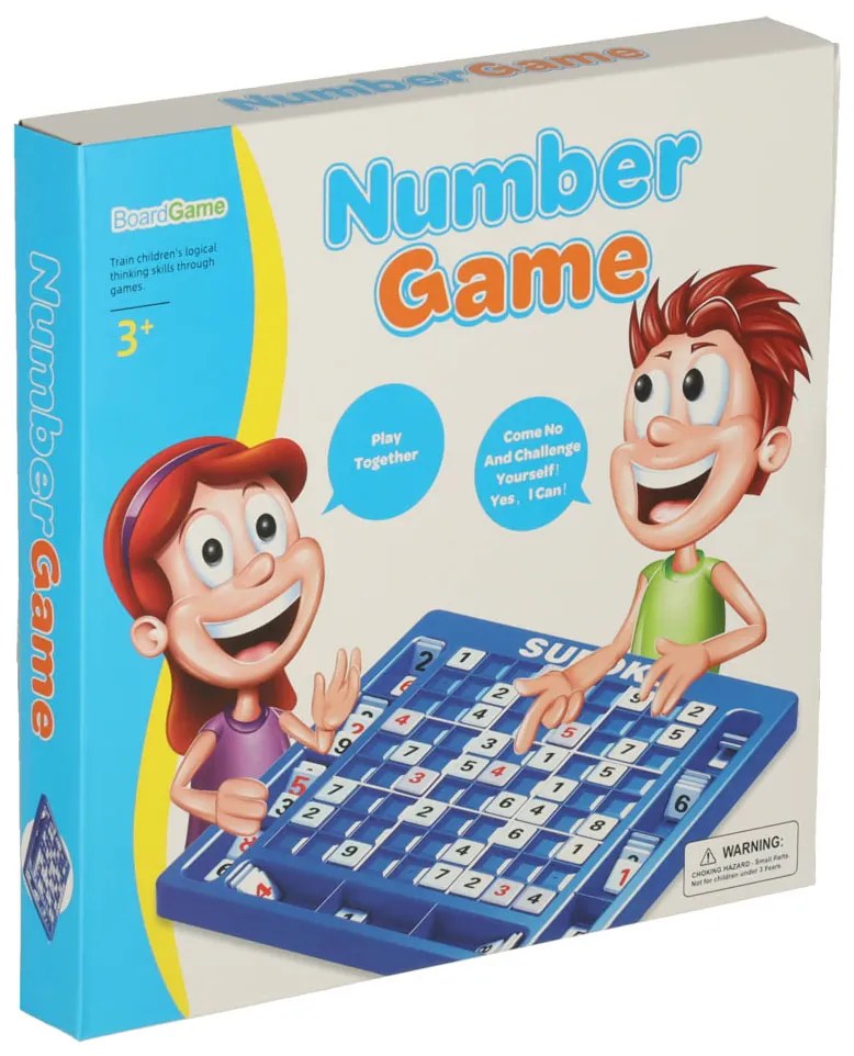 KIK Sudoku číselné – logická hra pre deti 3+ | 81 plastových kociek, doska 25,5×24 cm