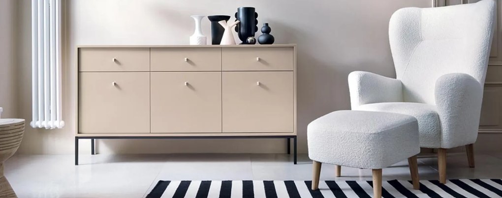Dizajnová komoda MONNA 155 cm kašmír