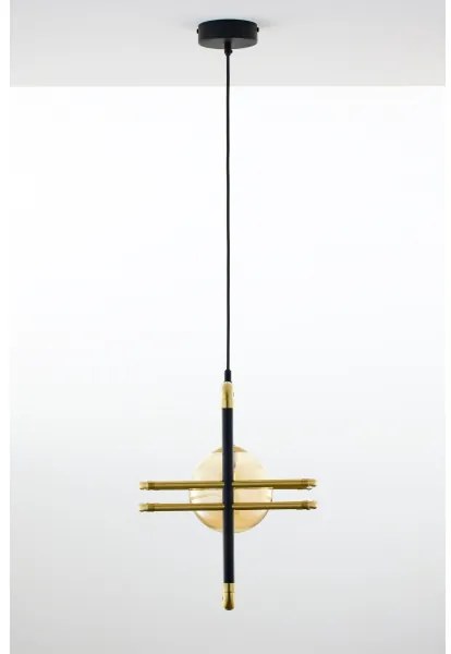 Jupiter 2025 - Luster na lanku FIORI 1xG9/10W/230V čierna/zlatá/béžová