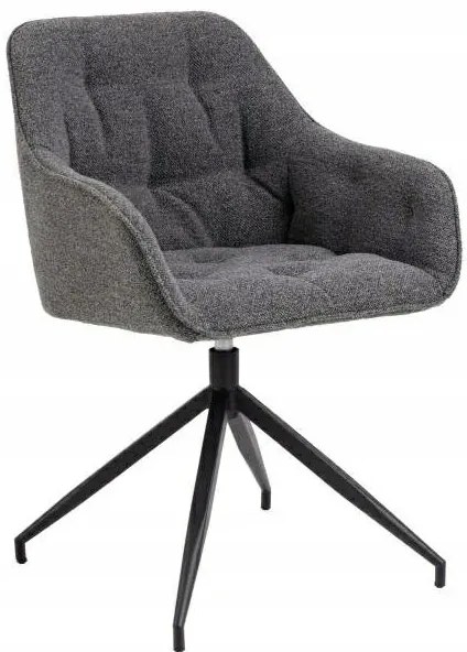 Otočné jídelní křeslo Brooke antracit