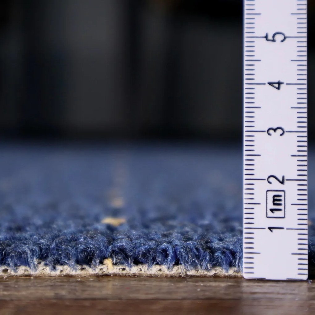 Condor Carpets, Koberec behúň na mieru Udinese modrý, šíre 40 cm, modrá, chodba / predsieň