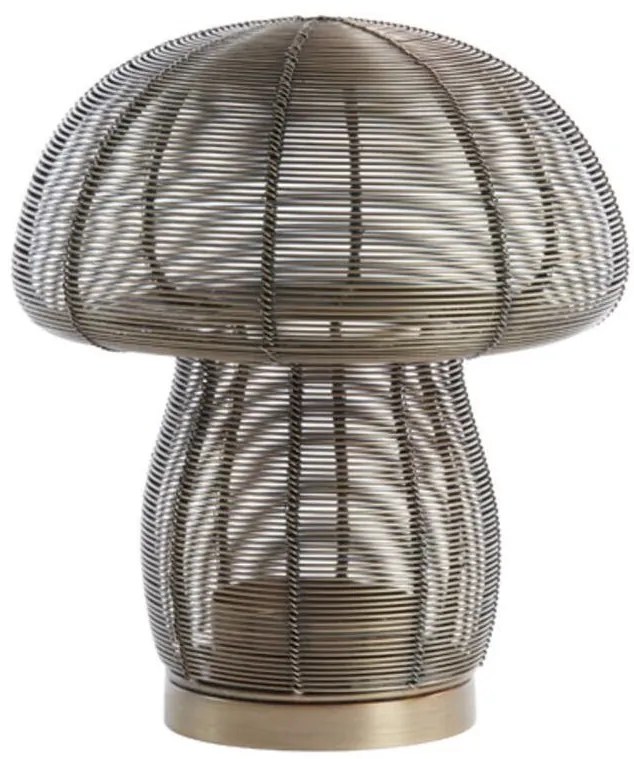 Bronzový antik kovový svietnik huba Mushroom - Ø 20*24 cm