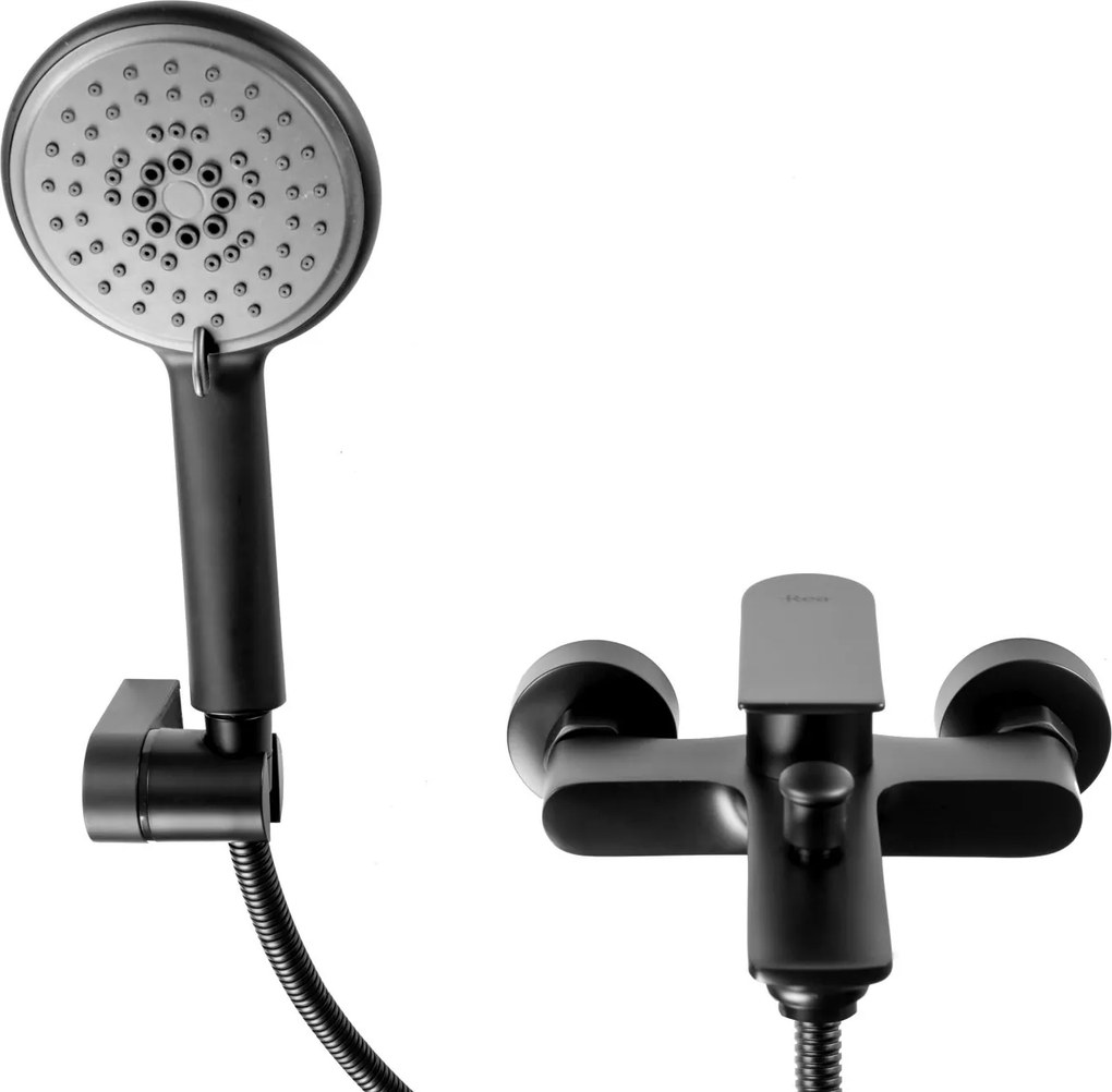 Rea Mayson, vaňová batéria s ručnou sprchovou sadou, čierna matná, REA-B9634