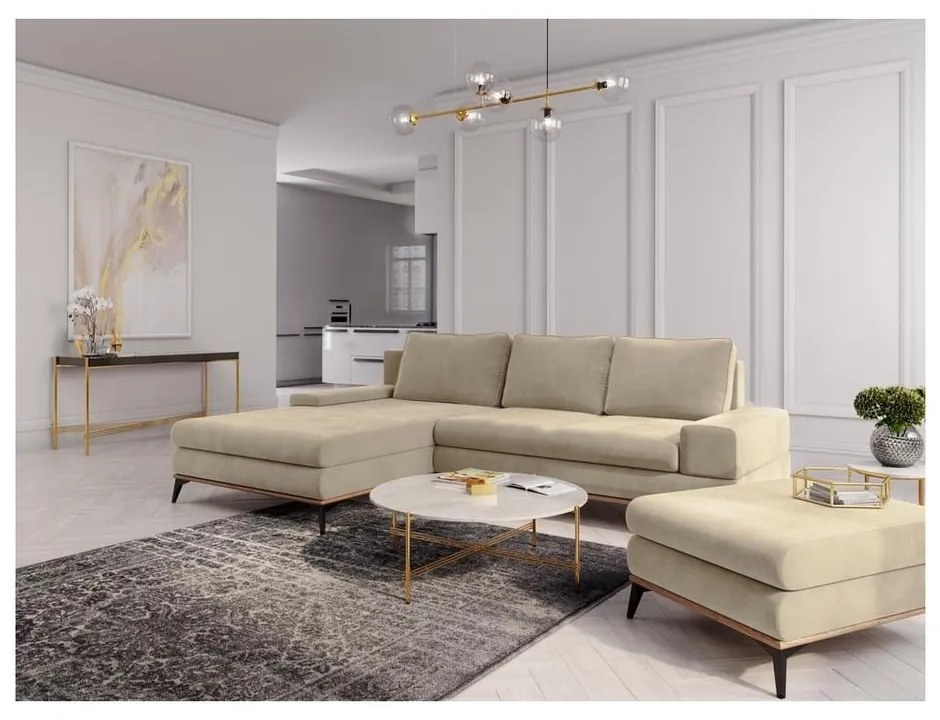 Béžový puf Windsor & Co Sofas Planet