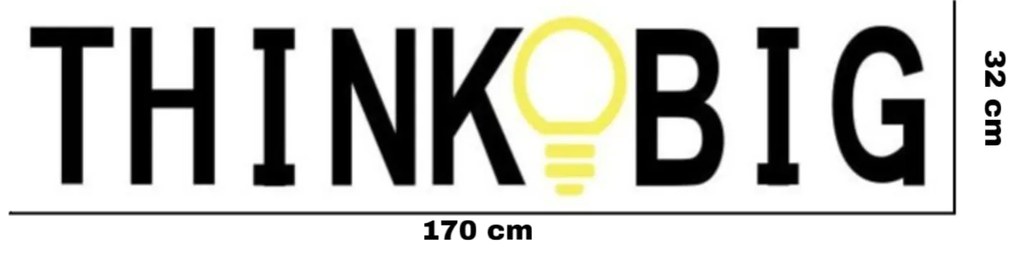 Samolepka na stenu "Think Big" 170x32 cm