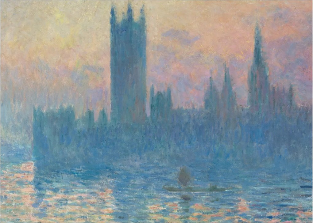 Obraz - Claude Monet, The Houses of Parliament, Sunset, reprodukcia (70x50 cm)