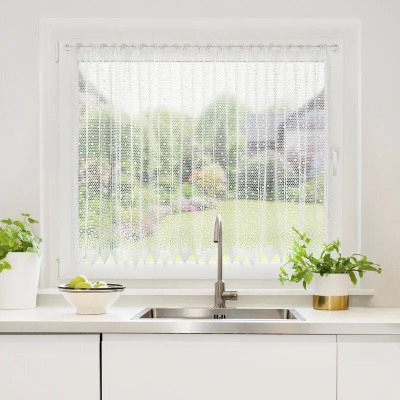EUROFIRANY Záves 400 cm x 145 cm krémová 100 % polyester Rozmer varianty: 150 cm x 30 cm, Farba varianty: 1