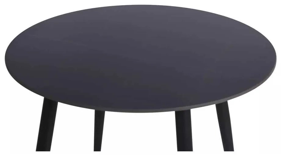 Jedálenský stôl Rion - priemer 90 cm, čierna