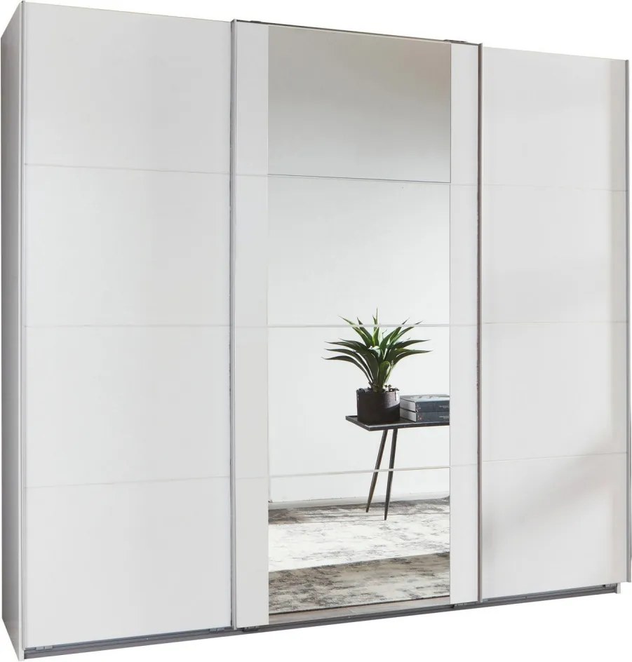 Šatníková skriňa Bern, šírka 225 cm/výška 208 cm, biela