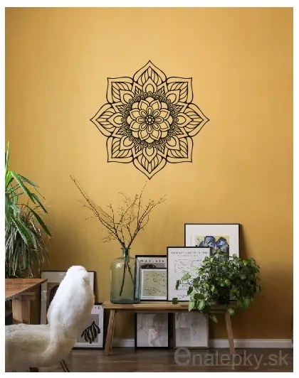 Nálepka na stenu - Mandala - Kvet lásky Farba: tmavo ružová 041
