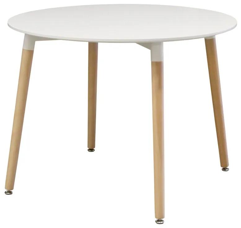 IDEA nábytok Jedálenský stôl priemer 100 UNO biely