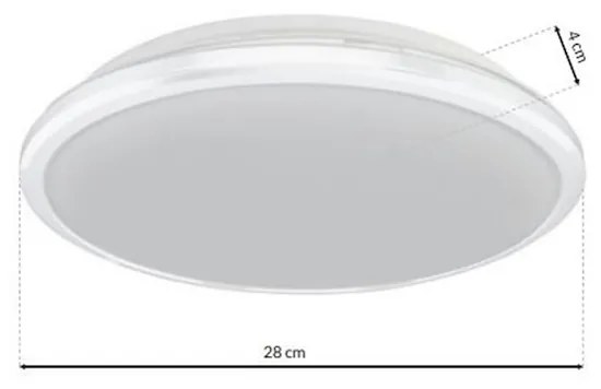 Stropné LED svietidlo Terma, 1x LED 18w, 4000k, w