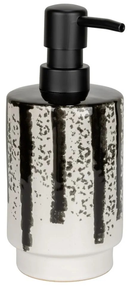 Čierno-biely keramický dávkovač mydla 340 ml Subiza – Wenko