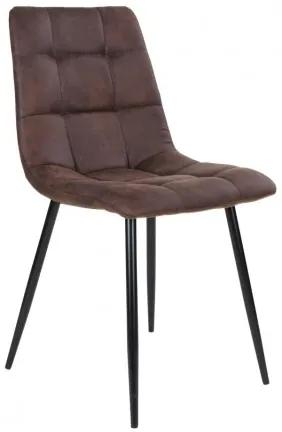 Jídelní židle MIDDELFART mikrovlákno, tmavě hnědá House Nordic 1001191