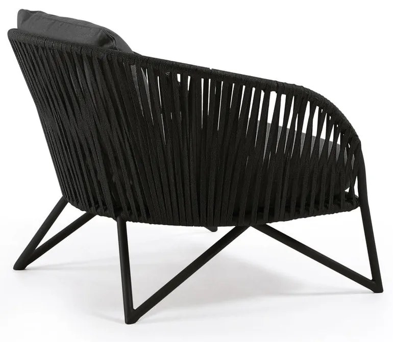 Čierne záhradné kreslo Kave Home Branzie