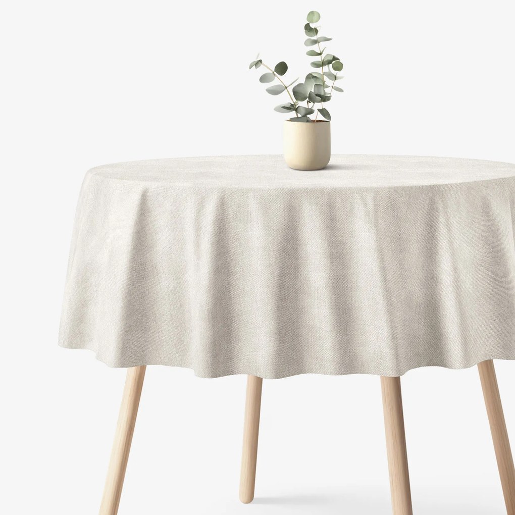 Goldea okrúhly obrus malaga - režný Ø 220 cm