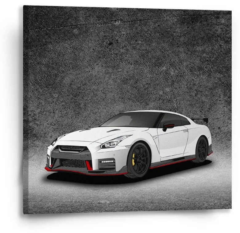 Sablio Obraz Nissan GTR 35 Sivý - 50x50 cm