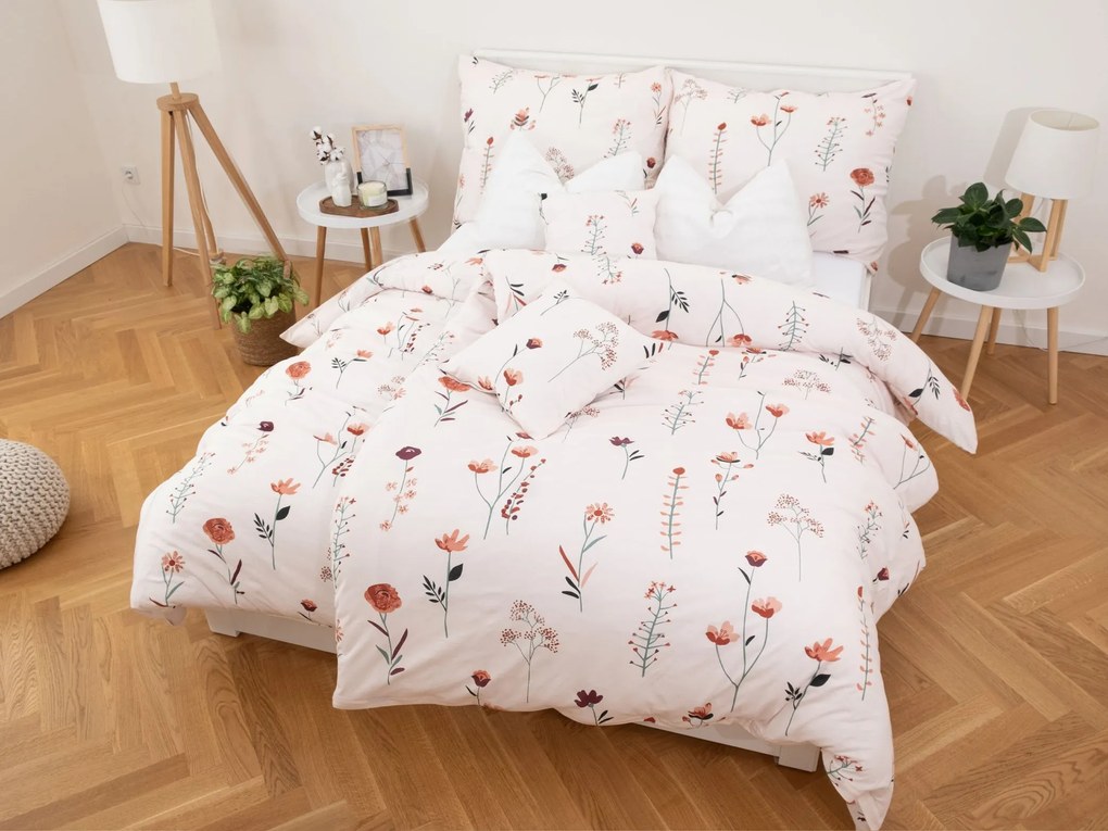 Francúzske obliečky Mako jersey – Vlčie maky béžové