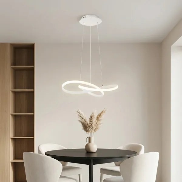Brilagi - stmievateľný LED luster na lanku INFINITY LED/55W/230V 50x50 cm biely + DO