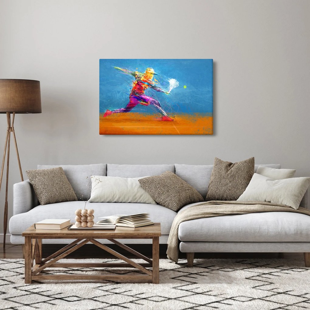 Obraz - Maľovaný tenista (90x60 cm)