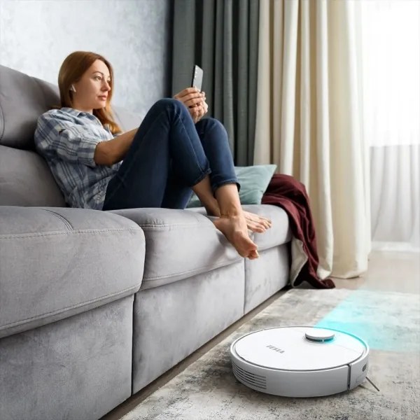 TESLA Electronics RoboStar - Inteligentný robotický vysávač 2v1 2550 mAh Wi-Fi biela