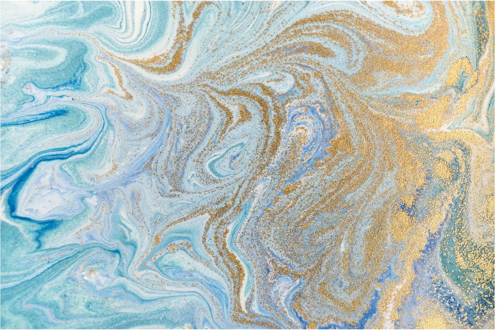 Obraz - Modrý mramor (90x60 cm)