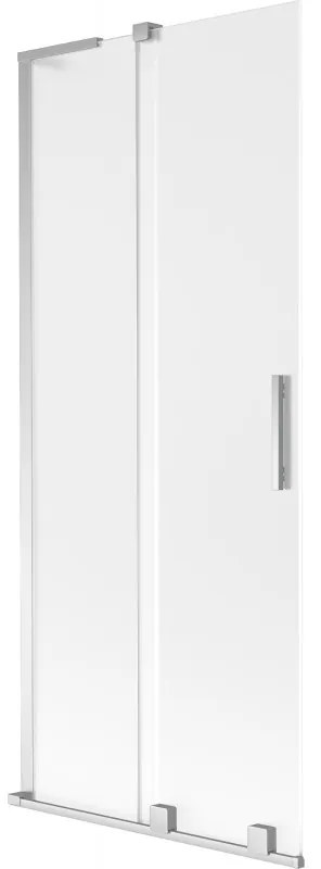 Mexen Velar L, 2-krídlová posuvná vaňová zástena 85 x 150 cm, 8mm sklo námraza, chrómová, 896-085-003-31-01