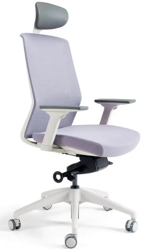 BESTUHL Kancelárska stolička J17 WHITE SP sivá