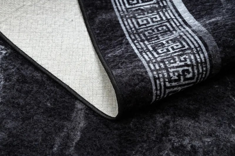Dywany Łuszczów, Kusový koberec Miro 51278.810 Marble black/white, 160x220, čiernobiela, chodba / predsieň