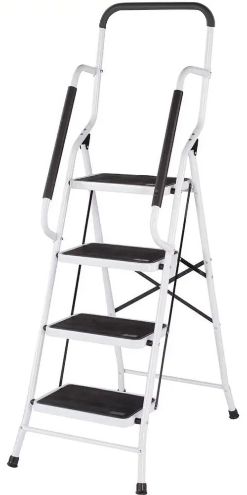 4-stupňový kovový rebrík so zábradlím