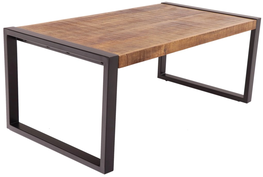 furniture-nabytek.cz - Konferenčný stolík kov a drevo mango 110x45x60