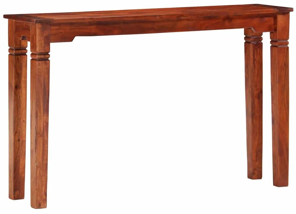 vidaXL Konzolový stôl 120x30x76 cm akáciový masív