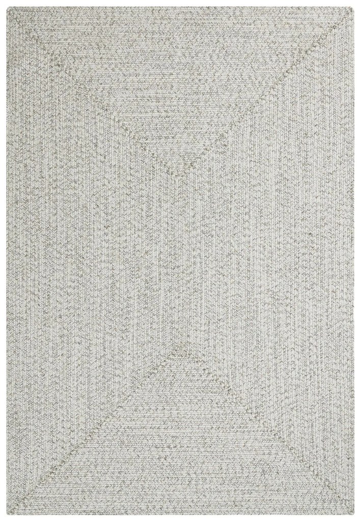 Hanse Home, Kusový koberec Braided 105553 Light Melange – na von aj na doma, 200x290, biela, chodba / predsieň