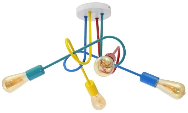 LED Detský prisadený luster OXFORD 4xE27/10W/230V