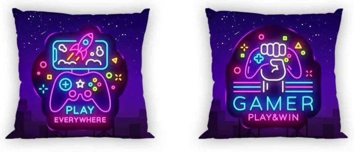 Obliečka na vankúš Gamer Neon 40x40 cm FARO