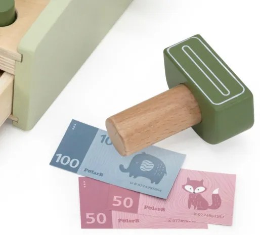 Drevená pokladňa Viga 44244 PolarB zelená