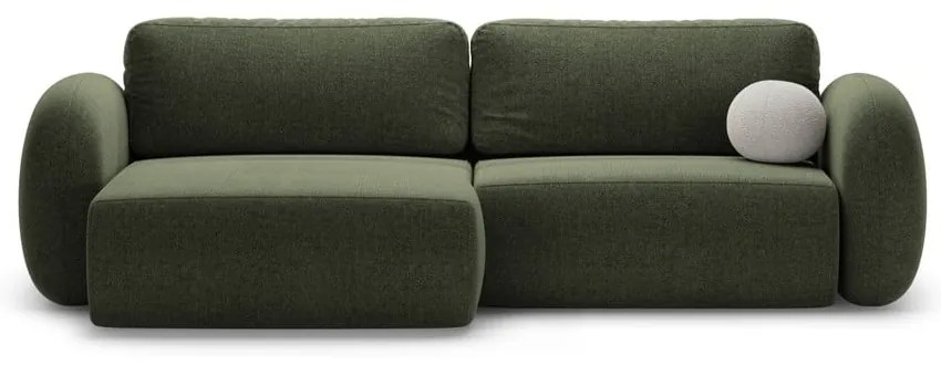 Zelená ženilková rozkladacia/s úložným priestorom rohová pohovka Tonale – Cosmopolitan Design