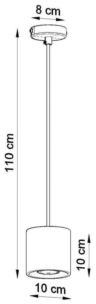 Závesné svietidlo Orbis, 1x biele kovové tienidlo