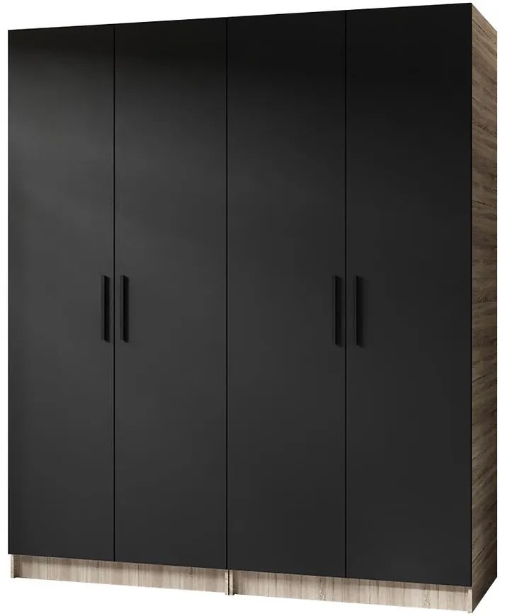 Skriňa X2 Gold 2d Dub Sonoma/Čierna