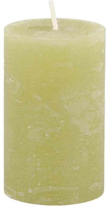 Machová široká sviečka Macon Rustic moss - Ø 5*8 cm/ 16h