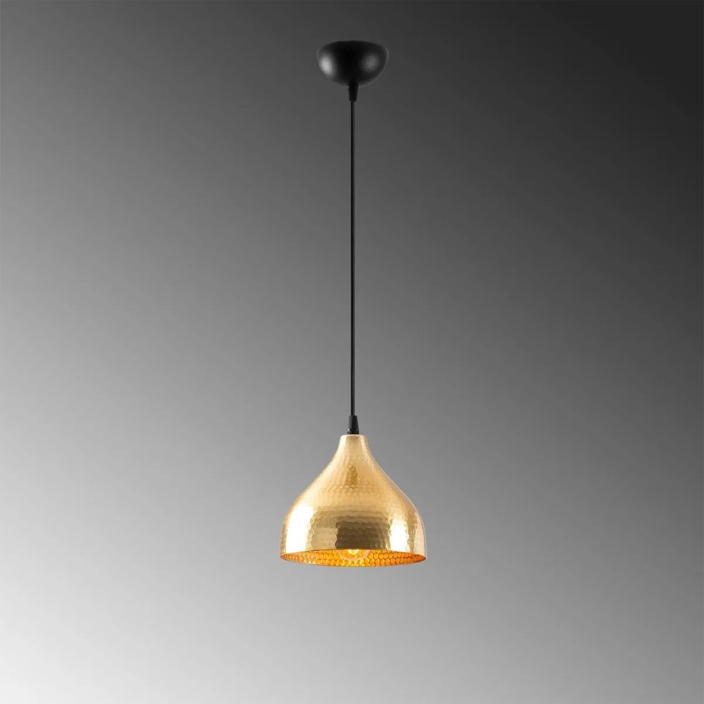 Závěsný lustr Tattoo V zlatý/černý