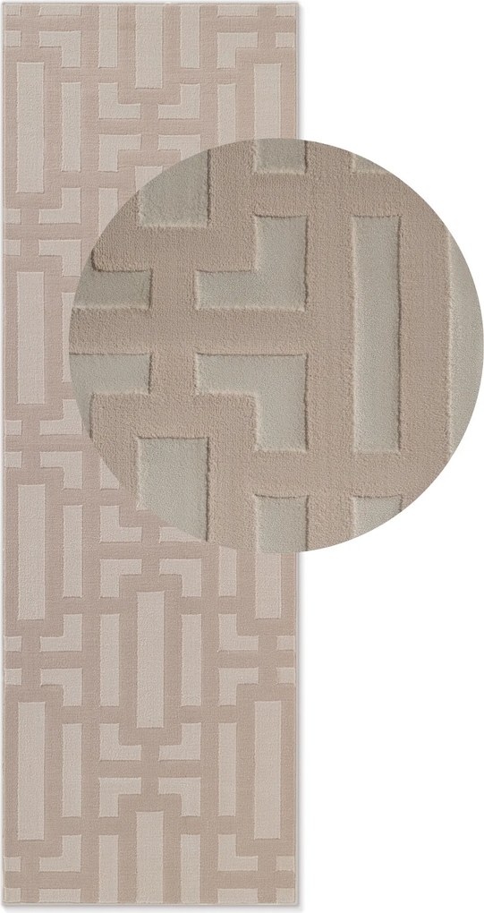 Behúň Perles 106189 Beige Cream z kolekcie Elle, 80x240, béžová, obývacia izba, ELLE Decoration