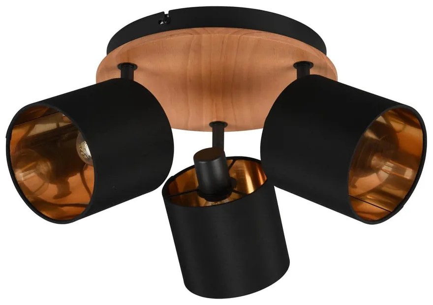 Bodové svietidlo v čierno-prírodnej farbe ø 12 cm Tommy – Trio