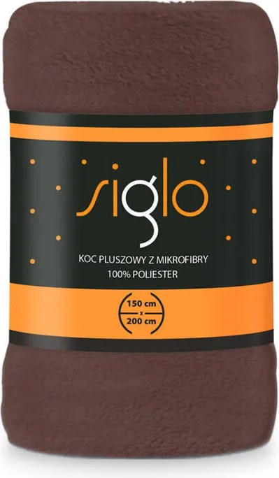 Mikroplyšová deka SIGLO svetlohnedá 150 x 200 cm