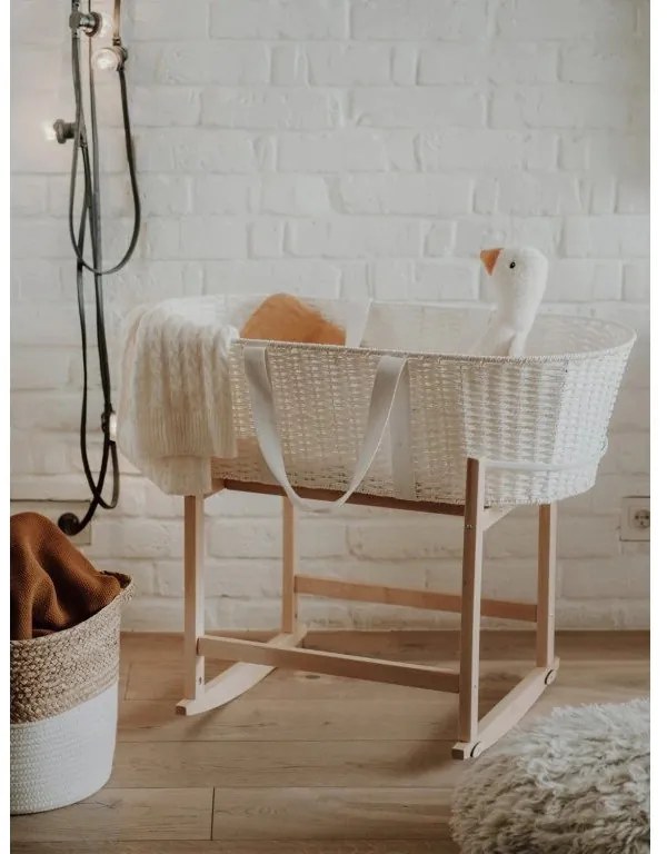 Ahojbaby Mojžišov košík pre bábätko Paper Dream white + matrac Airdream