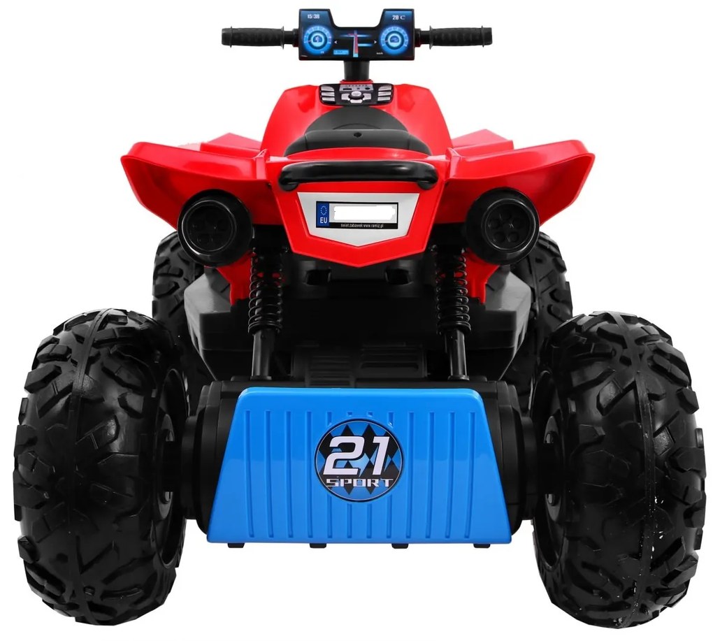RAMIZ ELEKTRICKÁ ŠTVORKOLKA QUAD SPORT RUN 4x4 - ČERVENÁ 4 x 45W - 12V/10Ah - 2023