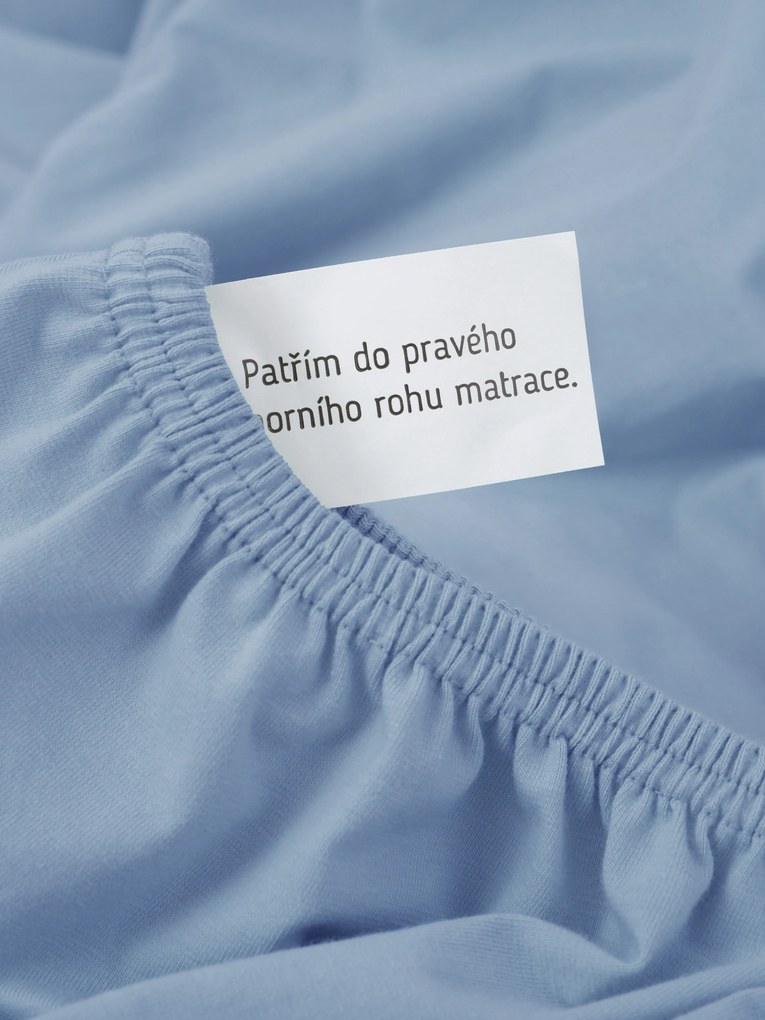 Jersey plachta s elastanom Deluxe 220 × 200 cm – svetlomodrá